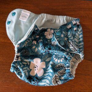 Esembly Outer Diaper Cover (Size 1) - Blue Botanical